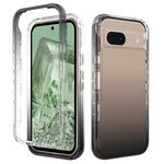 Per Google Pixel 8a Custodia antiurto trasparente sfumata in PC + TPU per telefono (nero)