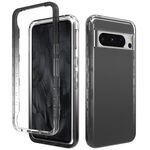 Per Google Pixel 8 Pro Custodia antiurto trasparente sfumata in PC + TPU per telefono (nero)