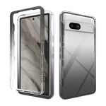 Per Google Pixel 7a Custodia antiurto trasparente sfumata in PC + TPU per telefono (nero)