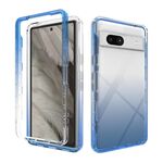 Per Google Pixel 7a Custodia antiurto trasparente sfumata in PC + TPU per telefono (viola)