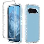 Per Google Pixel 9 Pro XL Custodia antiurto trasparente sfumata in PC + TPU per telefono (trasparente)