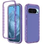 Per Google Pixel 9 / 9 Pro Custodia antiurto trasparente sfumata in PC + TPU per telefono (viola)