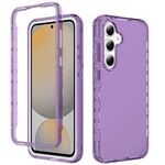 Per Samsung Galaxy S24 FE 5G Custodia antiurto trasparente sfumata in PC + TPU per telefono (viola)