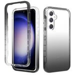Per Samsung Galaxy S23 FE 5G Custodia antiurto trasparente sfumata in PC + TPU per telefono (nero)