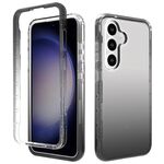 Per Samsung Galaxy S24 5G Custodia antiurto trasparente sfumata in PC + TPU per telefono (nero)