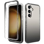 Per Samsung Galaxy S24+ 5G Custodia antiurto trasparente sfumata in PC + TPU per telefono (nero)