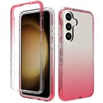 Per Samsung Galaxy S24+ 5G Custodia antiurto trasparente sfumata in PC + TPU per telefono (rosso)