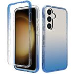 Per Samsung Galaxy S24+ 5G Custodia antiurto trasparente sfumata in PC + TPU per telefono (blu)