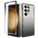 Per Samsung Galaxy S24 Ultra 5G Custodia antiurto trasparente sfumata in PC + TPU per telefono (nero)