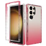 Per Samsung Galaxy S24 Ultra 5G Custodia antiurto trasparente sfumata in PC + TPU per telefono (rosso)