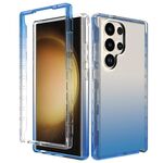 Per Samsung Galaxy S24 Ultra 5G Custodia antiurto trasparente sfumata in PC + TPU per telefono (blu)