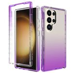 Per Samsung Galaxy S24 Ultra 5G Custodia antiurto trasparente sfumata in PC + TPU per telefono (viola)