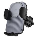 Borofone BH221 Path Supporto per presa d'aria per auto con ricarica rapida wireless a spinta (nero)