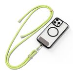 DUX DUCIS Garden Series Tile Pattern Lanyard regolabile per telefono a tracolla (verde giallo)