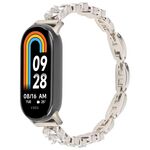Per Xiaomi Smart Band 9/8 Braccialetto con diamanti a spiga di grano in metallo (Starlight)
