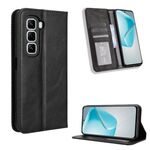 Per Infinix Hot 50 Pro 4G Custodia per telefono in pelle con fibbia magnetica e texture retrò (nero)