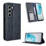 Per Infinix Hot 50 Pro 4G Custodia per telefono in pelle con fibbia magnetica e texture retrò (blu)