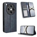 Per OPPO Find X8 Pro Custodia per telefono in pelle con fibbia magnetica e texture retrò (blu)