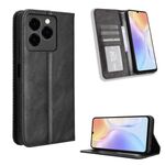 Per Ulefone Note 20 Pro Custodia per telefono in pelle con fibbia magnetica e texture retrò (nero)