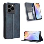 Per Ulefone Note 20 Pro Custodia per telefono in pelle con fibbia magnetica e texture retrò (blu)