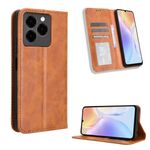 Per Ulefone Note 20 Pro Custodia per telefono in pelle con fibbia magnetica e texture retrò (marrone)