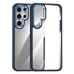Per Samsung Galaxy S25 Ultra 5G Custodia per telefono PC anti-impronta altamente trasparente (blu)
