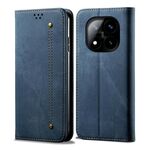 Per Redmi Note 14 Pro+ 5G Denim Texture Casual Style Custodia in Pelle Flip Orizzontale (Blu)