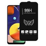 Per Samsung Galaxy A50s Pellicola in vetro temperato a schermo intero con grande arco in alluminio