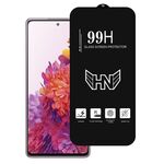 Per Samsung Galaxy S20 FE 2022 Pellicola in vetro temperato a schermo intero con grande arco in alluminio