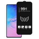 Per Samsung Galaxy S10 Lite Pellicola in vetro temperato a schermo intero con grande arco in alluminio