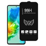 Per Samsung Galaxy M55s Pellicola in vetro temperato a schermo intero con ampio arco in alluminio