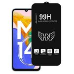 Per Samsung Galaxy M14 4G Pellicola in vetro temperato a schermo intero con grande arco in alluminio