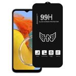 Per Samsung Galaxy M14 Pellicola in vetro temperato a schermo intero con grande arco in alluminio