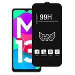 Per Samsung Galaxy M13 India Pellicola in vetro temperato a schermo intero con grande arco in alluminio