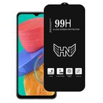 Per Samsung Galaxy M33 Pellicola in vetro temperato a schermo intero con ampio arco in alluminio