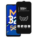 Per Samsung Galaxy M32 5G Pellicola in vetro temperato a schermo intero con grande arco in alluminio