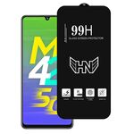 Per Samsung Galaxy M42 5G Pellicola in vetro temperato a schermo intero con grande arco in alluminio