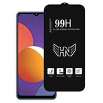 Per Samsung Galaxy M12 Pellicola in vetro temperato a schermo intero con grande arco in alluminio