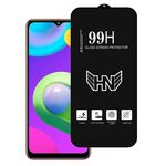 Per Samsung Galaxy M02 Pellicola in vetro temperato a schermo intero con grande arco in alluminio