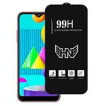Per Samsung Galaxy M01 Pellicola in vetro temperato a schermo intero con grande arco in alluminio
