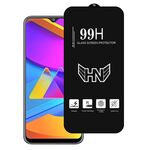 Per Samsung Galaxy M10s Pellicola in vetro temperato a schermo intero con grande arco in alluminio