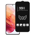 Per Samsung Galaxy S21 5G 0,18 mm di altezza in alluminio grande arco schermo intero pellicola in vetro temperato, supporta lo sblocco tramite impronta digitale