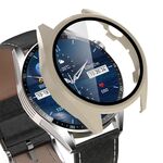 Per Aigo Smart Watch G20 Custodia protettiva per orologio PC integrata con pellicola temperata (bianco avorio)