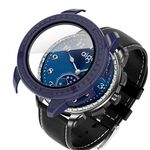 Per Aigo Smart Watch M8 Custodia protettiva per orologio PC integrata con pellicola temperata (blu inchiostro)