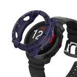 Per Polar Vantage M3 Half Coverage Hollow TPU Armor Watch Custodia protettiva (blu scuro)