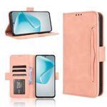 Per Infinix Hot 50 Pro 4G Custodia in pelle con texture in vitello e slot per schede (rosa)