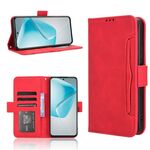 Per Infinix Hot 50 Pro+ 4G Custodia in pelle con texture in vitello e slot per schede (rosso)