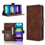 Per Infinix Hot 50i 4G / Smart 9 4G Custodia in pelle con texture in vitello e slot per schede (marrone)