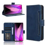 Per Infinix Zero 40 5G Custodia in pelle con slot per schede e texture in vitello (blu)