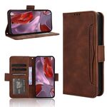 Per Google Pixel 9a Custodia in pelle con texture in vitello e slot per schede (marrone)